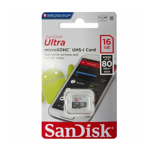 Thẻ nhớ Micro SDHC Sandisk 16GB (class 10) Ultra