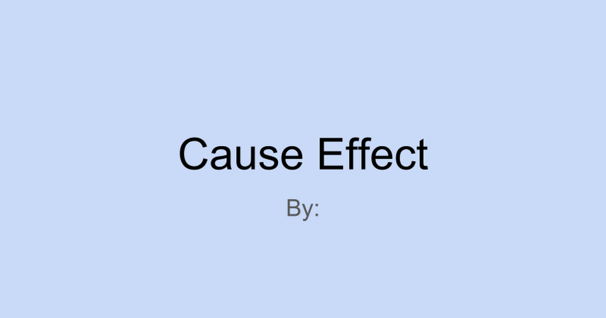 Cause Effect Blue