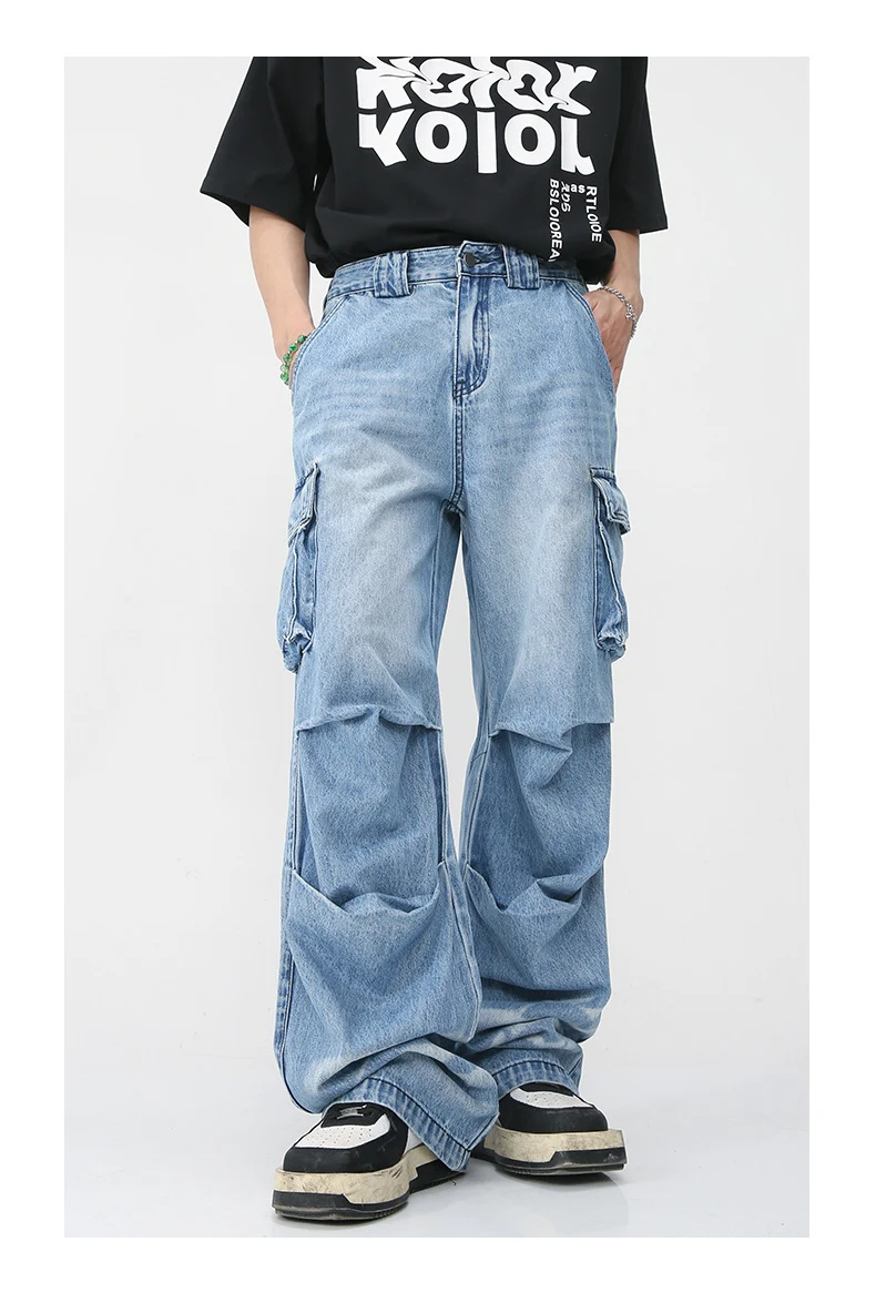 Title 10, Jeans Gongda de Trabajo Hip Hop con Bolsillos C...