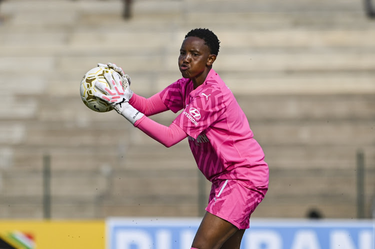 Andile Dlamini of Mamelodi Sundowns during the CAF Women's Champions League final match between Double Action Ladies and Mamelodi Sundowns Ladies