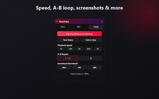 FloatTube — Pop-Out Player & SEO screenshot 4
