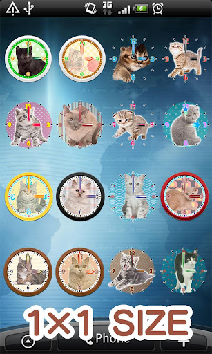 Cats Analog-Clocks Widget