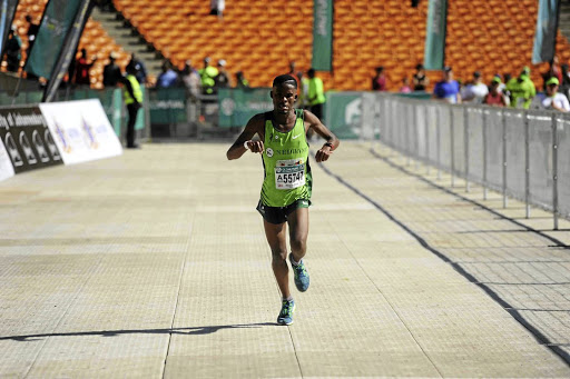 Ntsindiso Mphakathi came 3rd in his second attempt of the 42km in the Soweto Marathon.