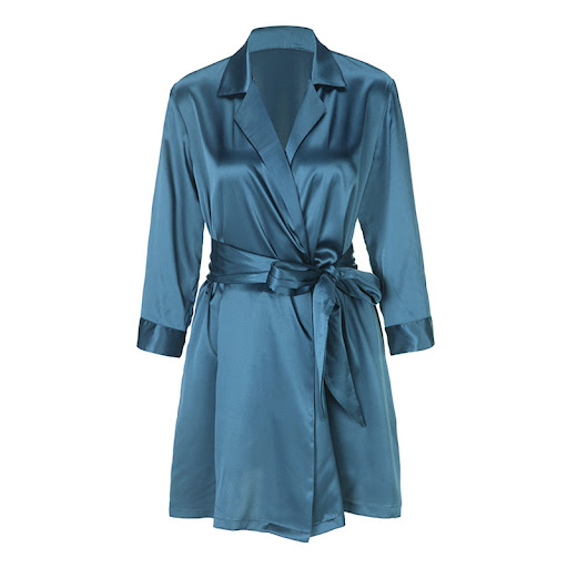 Title 6, Lace-up Silk Bathrobe and French Satin Pajamas ...