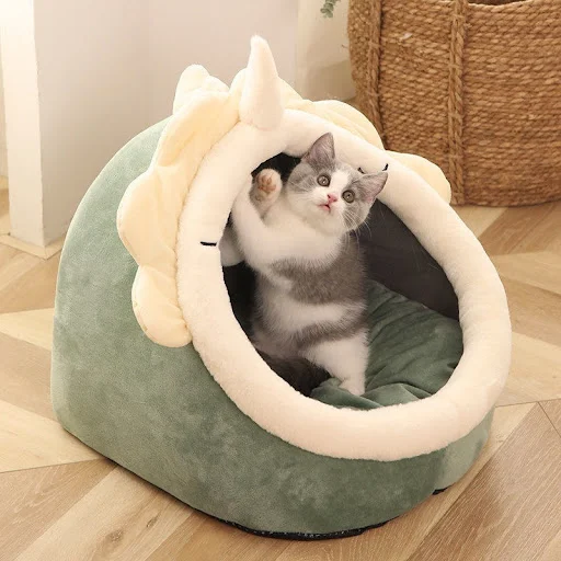Sweet Cat Bed Warm Pet Basket Cozy Kitten Lounger Cushion Cat House Tent Very Soft Small Dog Mat Bag For Washable Cave C