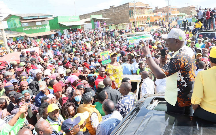 DP William Ruto addresing locals at Mwisho wa Lami and Mau Narok in Nakuru County.