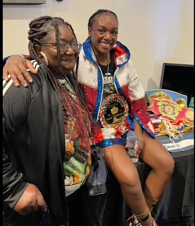 Claressa Shields with her mum