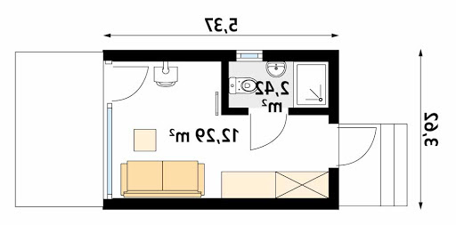 Szyszka dr-S - Rzut parteru