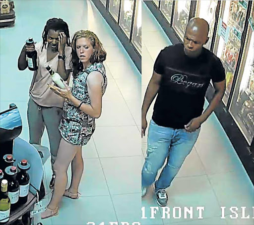 CANDID CAMERA: CCTV pictures of three of the suspects being sought by police Picture: SINO MAJANGAZA