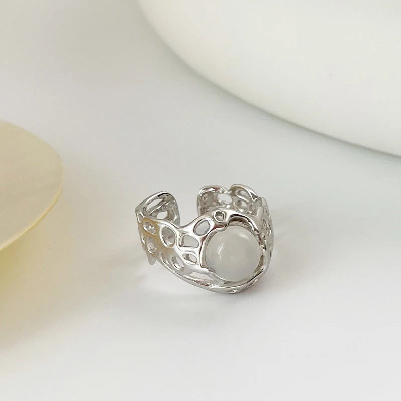 Title 10, Bague en diamant irrégulier et zircone de haute...