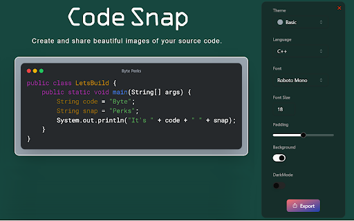 CodeSnap - Share Code Snippets