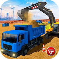 Heavy Excavator Crane Construction City Truck 3D