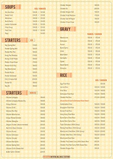 Roshan Bakery & Restaurant menu 