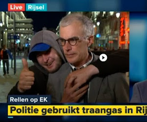 Video: Belgische reporter krijgt het aan de stok met dronken fan, maar blijft wel érg koelbloedig