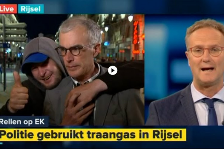 Video: Belgische reporter krijgt het aan de stok met dronken fan, maar blijft wel érg koelbloedig