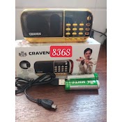 Máy Nghe Pháp Craven - Cr 836S+2Pin Có Radio Đài Fm+Đèn Led.