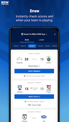 Screenshot NSW Rugby League