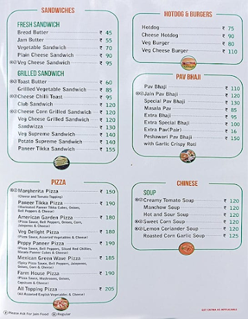 Ashoka's Fast Food menu 