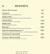 Pind Balluchi menu 2