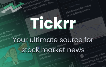 Tickrr.io | One-Click Stock Market News small promo image
