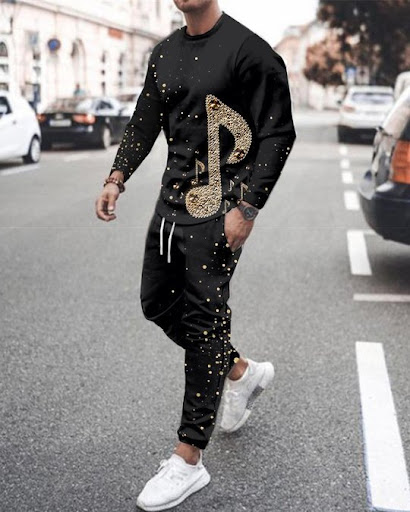 Title 3, 3D Digital Printed Crew Neck Sweater Sports Tro...