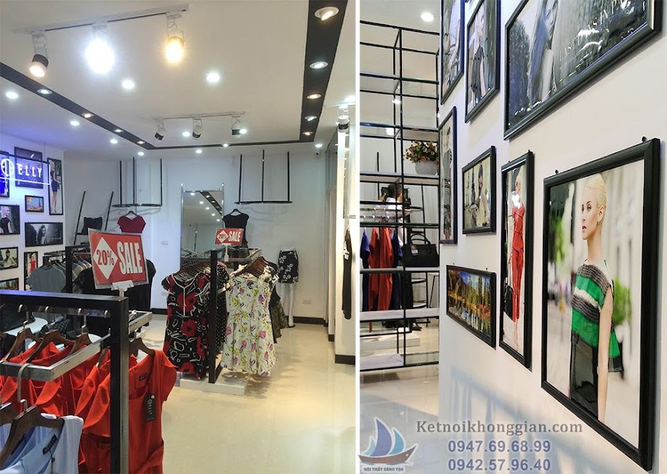 thi công shop thời trang nổi bật sống động