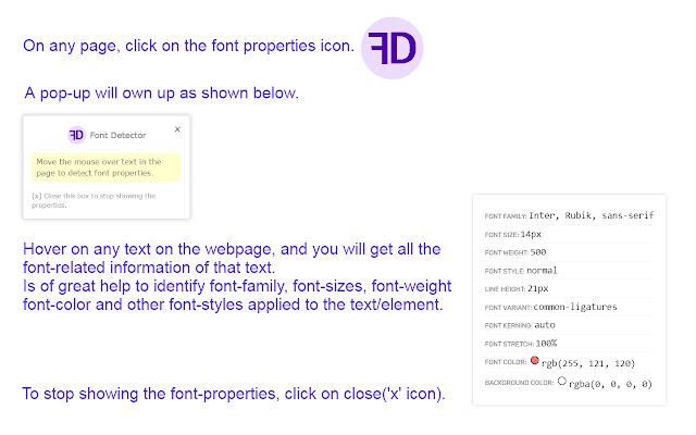 Font Detector chrome extension