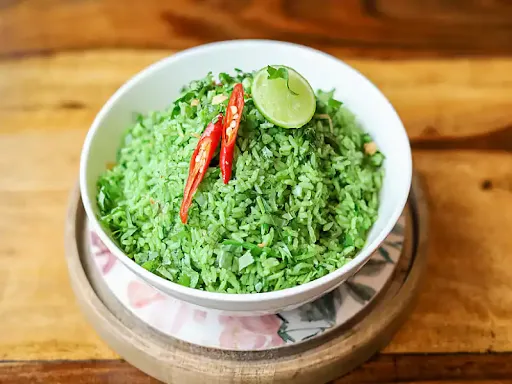 Stir Fried Green Coriander Rice Veg