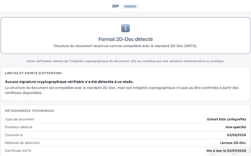BIP VigiDoc screenshot 2