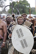 King Goodwill Zwelithini and Prince Mangosuthu Buthelezi at Shaka's day in KwaDukuza.  File photo.