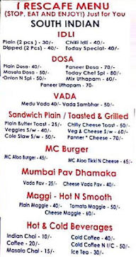 Kasturi Cafe menu 1