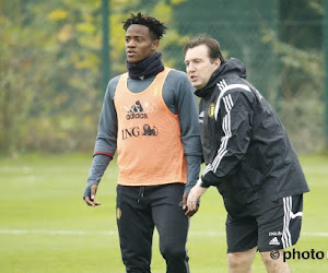 Batshuayi tout sourire à l’entrainement des Diables ce matin