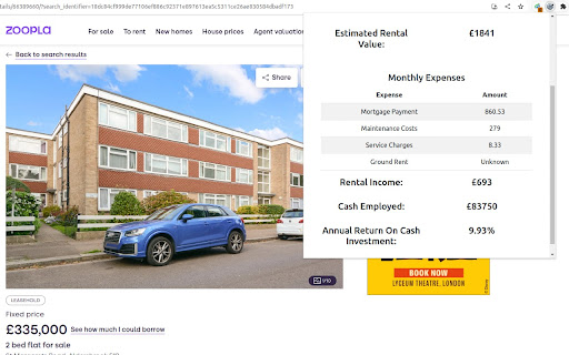 Simple Property Investment Extension For Zoopla