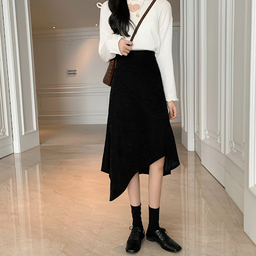 Title 6, Ladies High Waist Blue Black Skirt. Versatile a...