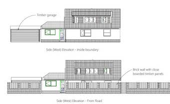 rear extension, garage and infill to front album cover