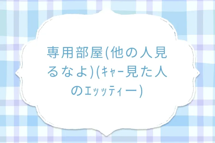 「専用部屋(他の人見るなよ)(ｷｬｰ見た人のｴｯｯﾃｨー)」のメインビジュアル