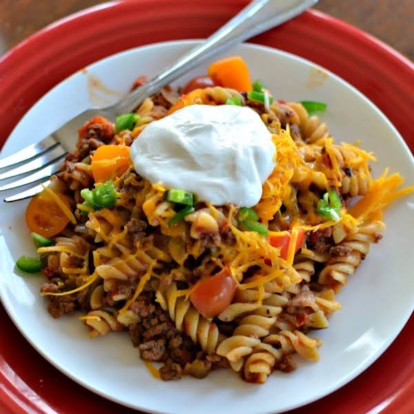 Taco Rotini Pasta | Just A Pinch Recipes