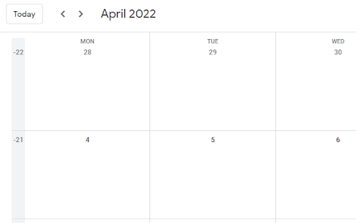 Custom Week Number - Google Calendar