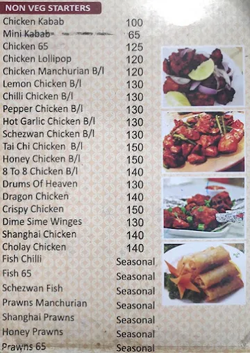 Hyderabad Magic menu 