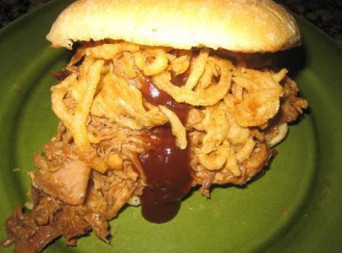 Pulled Pork & Crispy Onion Ciabatta Sandwiches