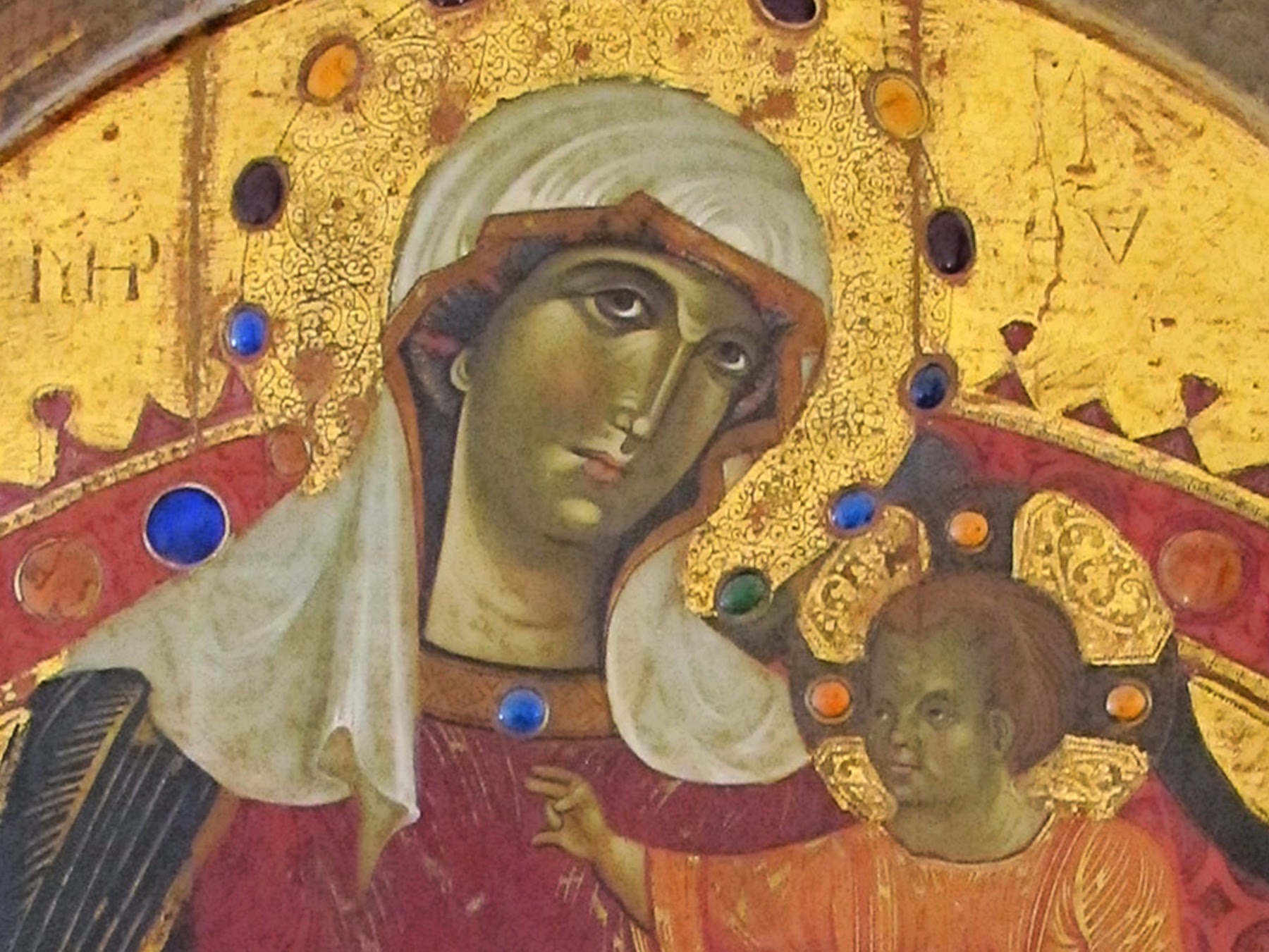 Dietisalvi di Speme, Madonna Galli-Dunn, 1265 circa, tempera e oro su tavola, 120×70 cm, Pinacoteca nazionale, Siena