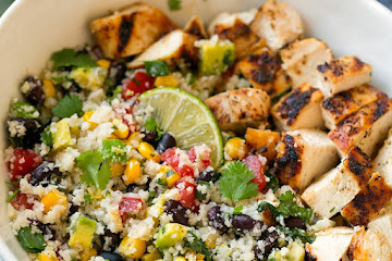 Loaded Cilantro Lime Cauliflower "Rice"