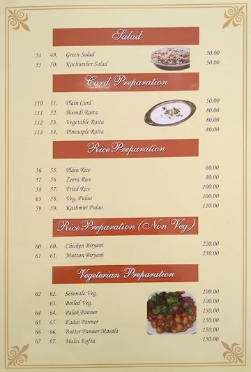 Padao menu 