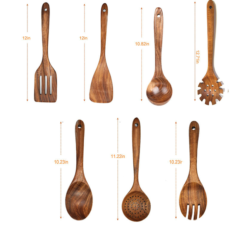 Title 1, Teak Wood Kitchenware Set includes Long Handle ...