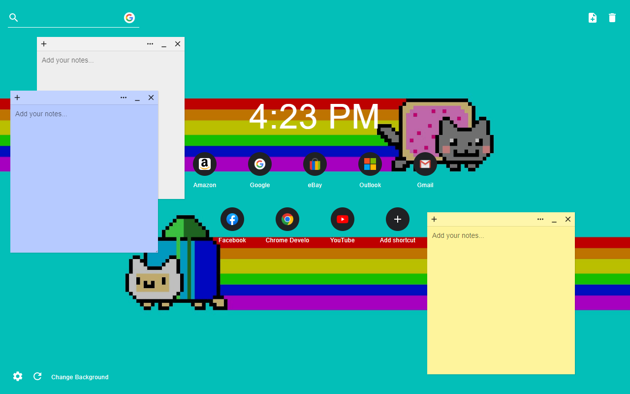 Nyan Cat New Tab Wallpaper Theme Preview image 4