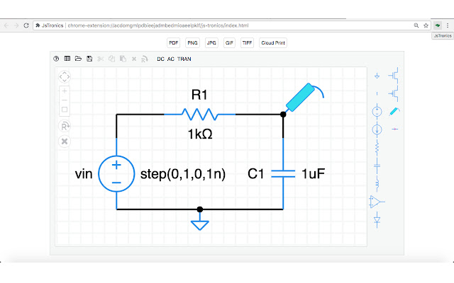 Basic Circuit Simulator chrome extension