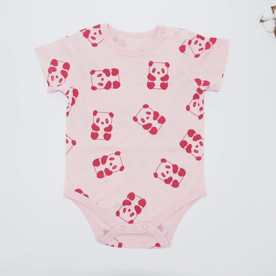 Body bébé été manches courtes triangle pour ramper respirant et léger. Parfait pour les journées chaudes, offre confort et liberté de mouvement.