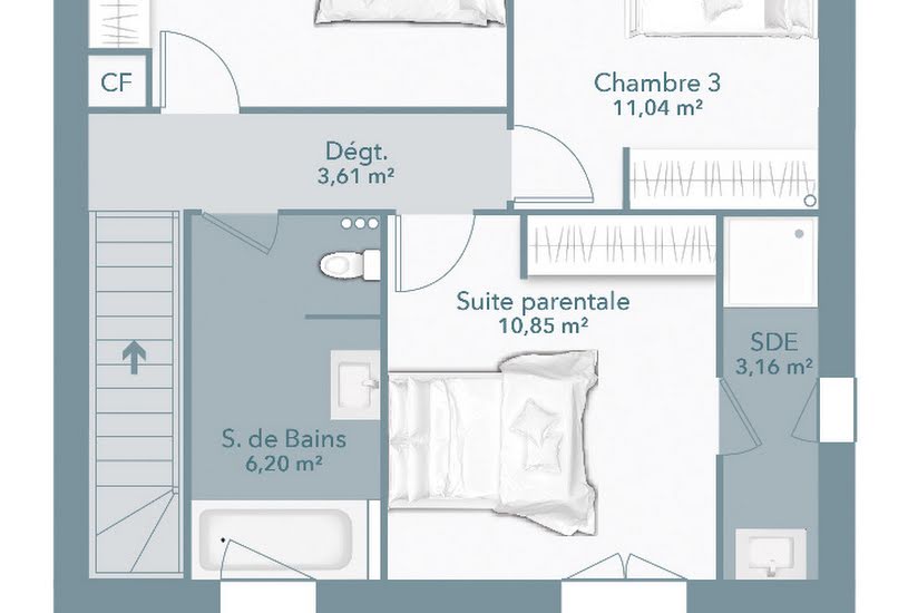  Vente Terrain + Maison - Terrain : 620m² - Maison : 85m² à Beauzelle (31700) 