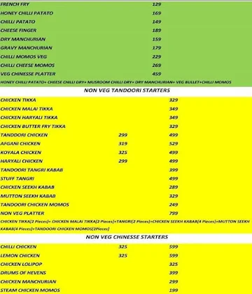 ChatKhore Veg & Non-Veg menu 