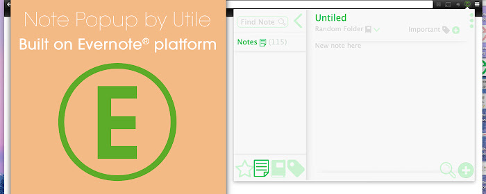 Note Popup on Evernote® Platform marquee promo image